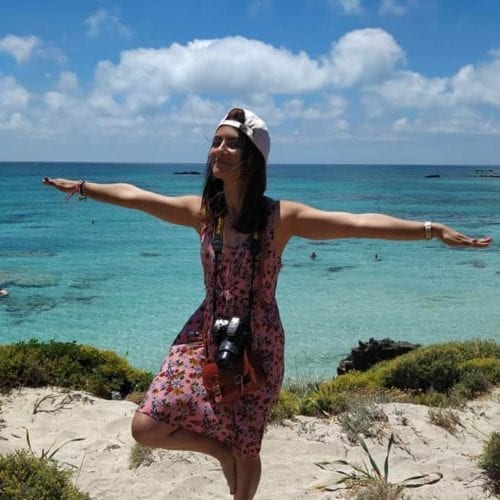 Author Samiha poses on the beach | Girls Who Travel