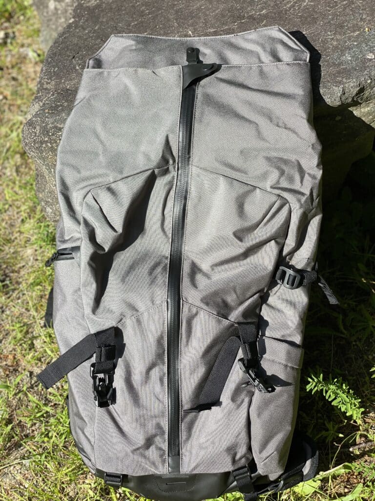 Zipper closeup of the Perfect Travel Backpack: Prima System from Boundary Supply
